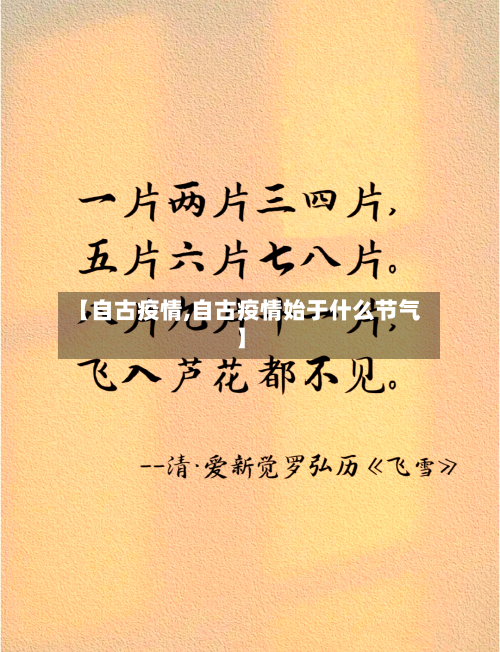 【自古疫情,自古疫情始于什么节气】-第1张图片