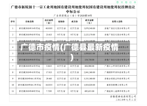 广德市疫情(广德县最新疫情)-第2张图片