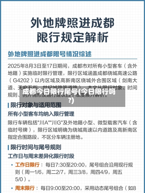 成都今日限行尾号(今日限行吗?)-第3张图片