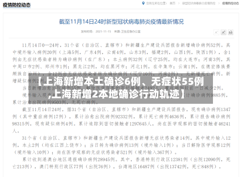 【上海新增本土确诊6例	、无症状55例,上海新增2本地确诊行动轨迹】-第2张图片