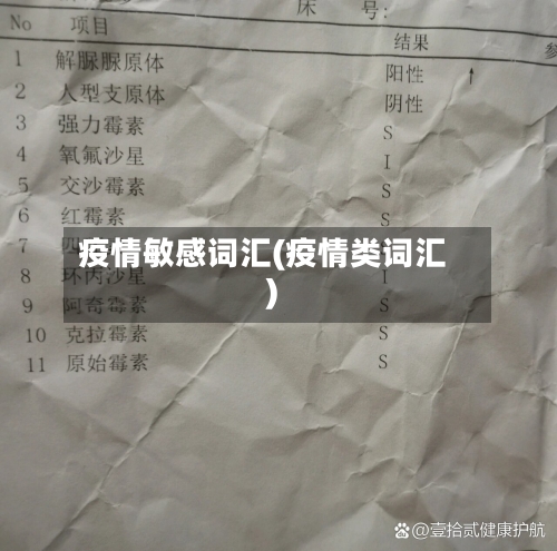 疫情敏感词汇(疫情类词汇)-第2张图片