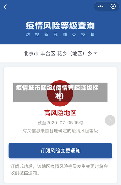 疫情城市降级(疫情管控降级标准)-第1张图片