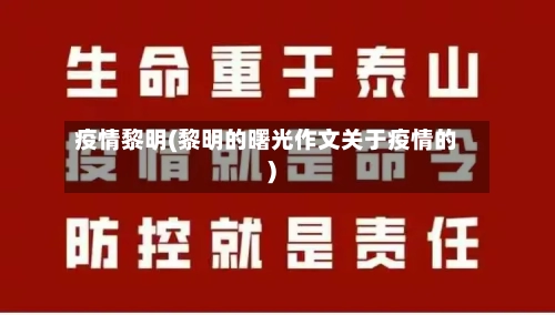 疫情黎明(黎明的曙光作文关于疫情的)-第2张图片