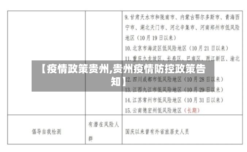 【疫情政策贵州,贵州疫情防控政策告知】-第2张图片