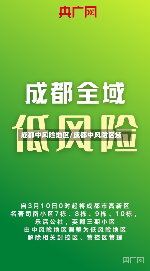 成都中风险地区/成都中风险区域-第1张图片